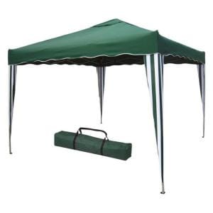 Gazebo pieghevole da giardino montato con telo impermeabile