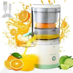 Spremiagrumi elettrico portatile ricaricabile con bicchiere integrato